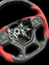 CARBON FIBER STEERING WHEEL - HONDA (Red Leather) - Odyssey / Pilot