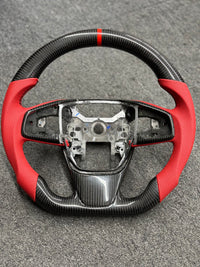 STEERING WHEEL - HONDA - CRV Red Leather (2017 2018 Only)