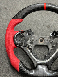 STEERING WHEEL - HONDA - CIVIC (2012-2015 Si All models Red leather )