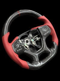 CARBON FIBER STEERING WHEEL - HONDA (Red Leather) - Odyssey / Pilot