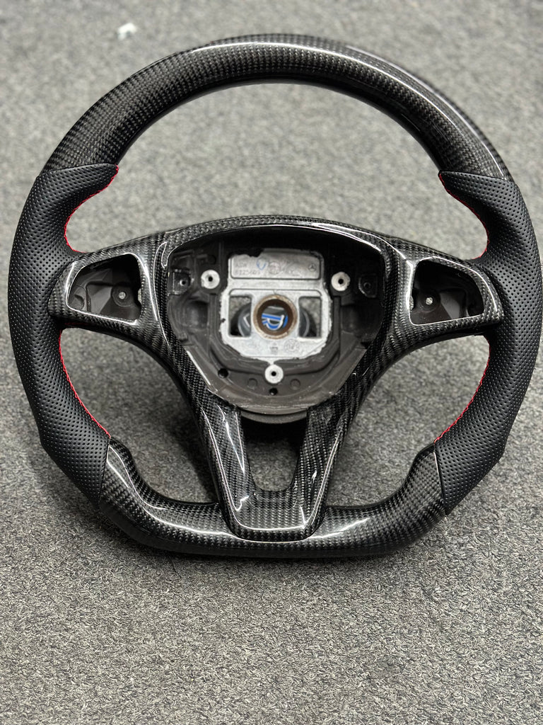 STEERING WHEEL - MERCEDES BENZ - C300 (RED STITCHING)