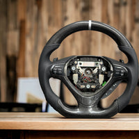 CARBON STEERING WHEEL - ACURA - TSX (2009-2014 SILVER TRIMS)