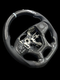 CARBON FIBER STEERING WHEEL - HONDA (Black  Leather) - Odyssey / Pilot