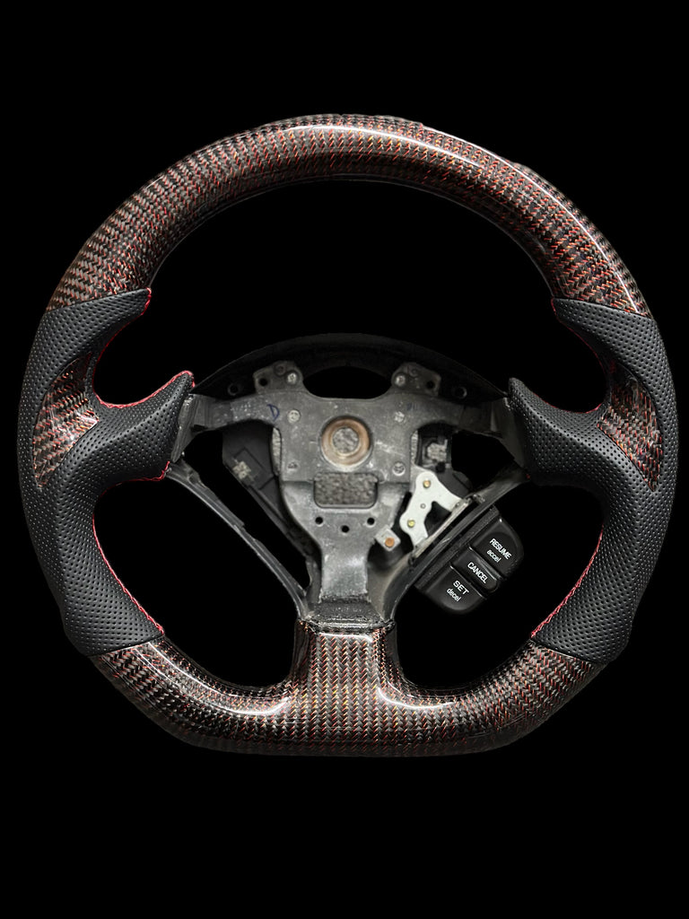 STEERING WHEEL - HONDA - S2000 RED REFLECTIVE & CARBON GRIPS