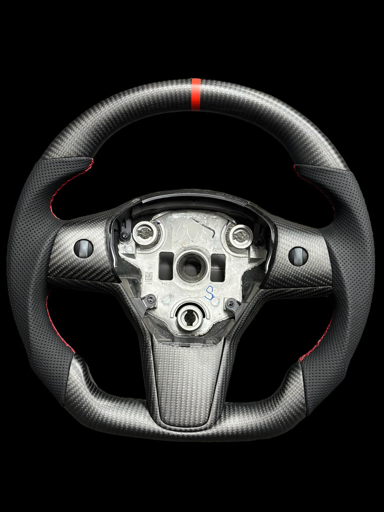 CARBON FIBER STEERING WHEEL TESLA MODEL 3 & Y