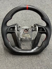 CARBON STEERING WHEEL - HONDA - ACCORD (2008-2012 8th Gen Black Leather)