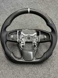 STEERING WHEEL - HONDA - CRV Black Leather Silver line  (2017 2018 Only )