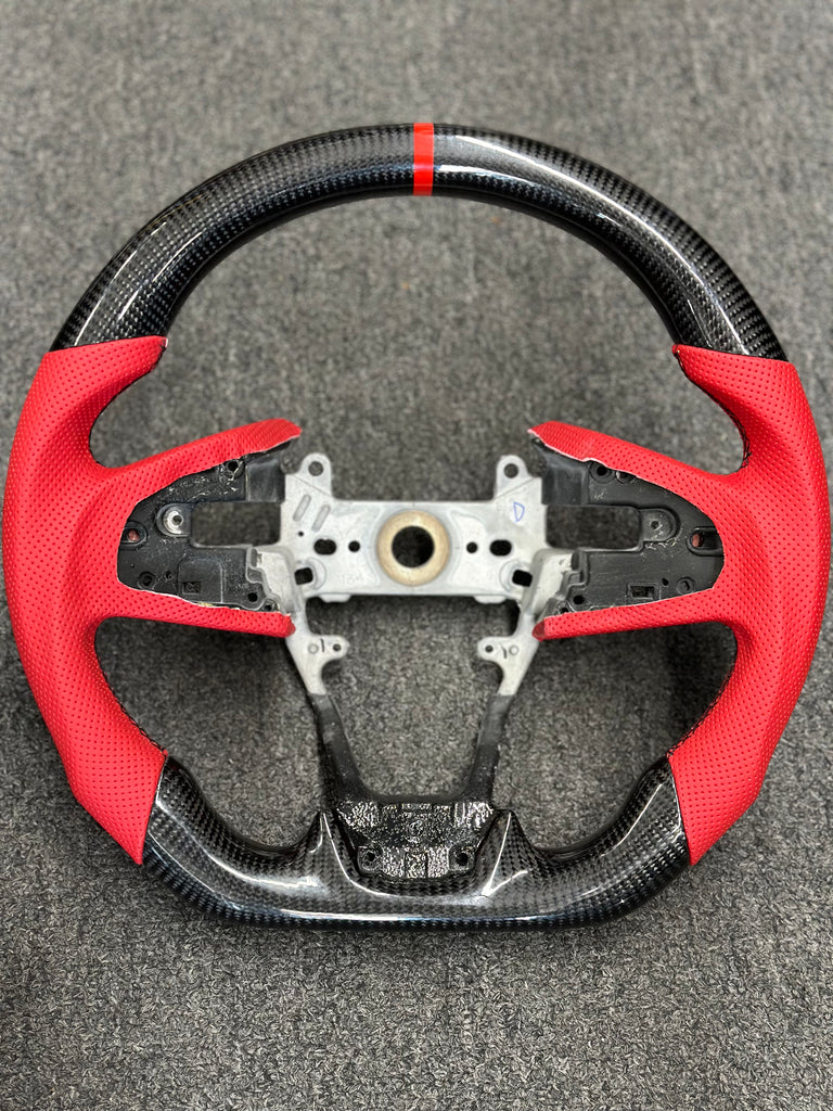 STEERING WHEEL - HONDA - CIVIC 10TH GEN RED LEATHER