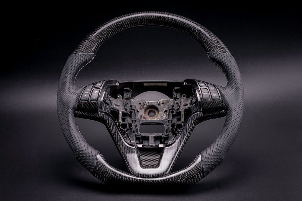 CARBON STEERING WHEEL - HONDA - CRV (2007-2011 FULL BLACK)