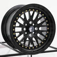 Avid.1 ALL BLACK/ GOLD RIVETS Wheel Model AV-12