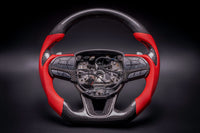 STEERING WHEEL - DODGE (Red Leather) -  Charger / Challenger / Durango