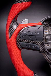 STEERING WHEEL - DODGE (Red Leather) -  Charger / Challenger / Durango