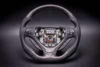 CARBON STEERING WHEEL - ACURA - TSX (2009-2014 FULL BLACK)