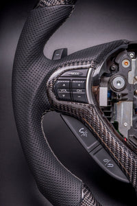 CARBON STEERING WHEEL - ACURA - TSX (2009-2014 FULL BLACK)