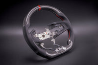 STEERING WHEEL - HONDA - CIVIC 10TH GEN BLACK LEATHER RED STRIPE