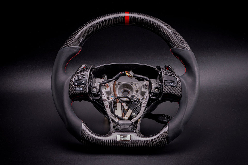 STEERING WHEEL - LEXUS (Red Center Stripe) - IS250 / 300 / 350 (2006-2013)